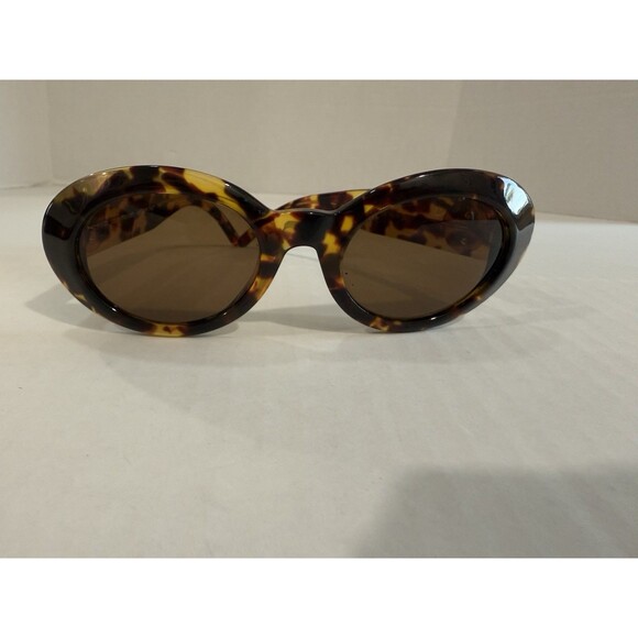 LAURA BIAGIOTTI Brown Tortoise Gold Sunglasses 51-22 Made in Italy + Coach Case